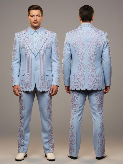 Men 2pc Embroidery Suit (NS-23) Bespoke Point