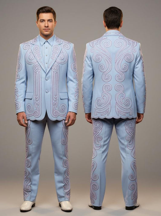 Men 2pc Embroidery Suit (NS-23) Bespoke Point