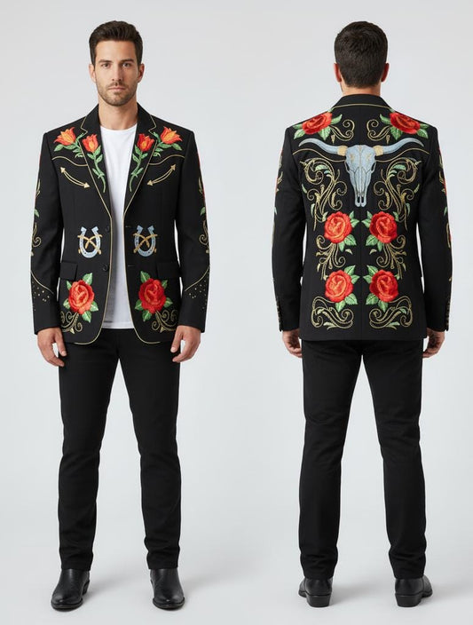 Men 2pc Embroidery Suit (NS-68) Bespoke Point