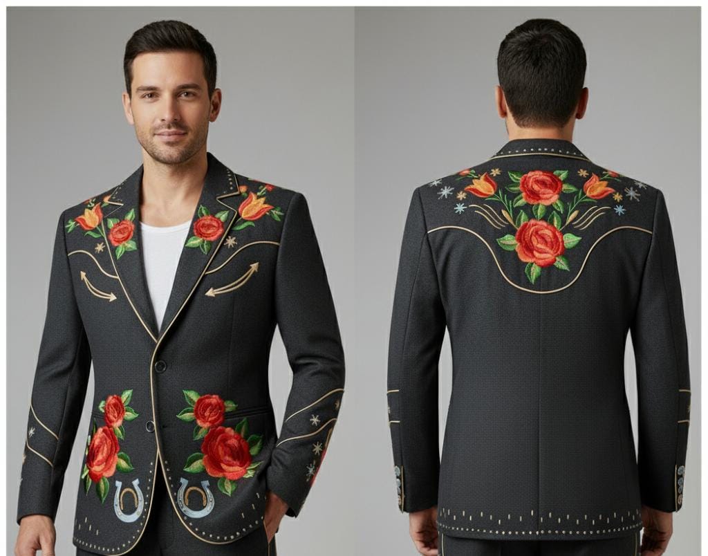 Men 2pc Embroidery Suit (NS-22) Bespoke Point