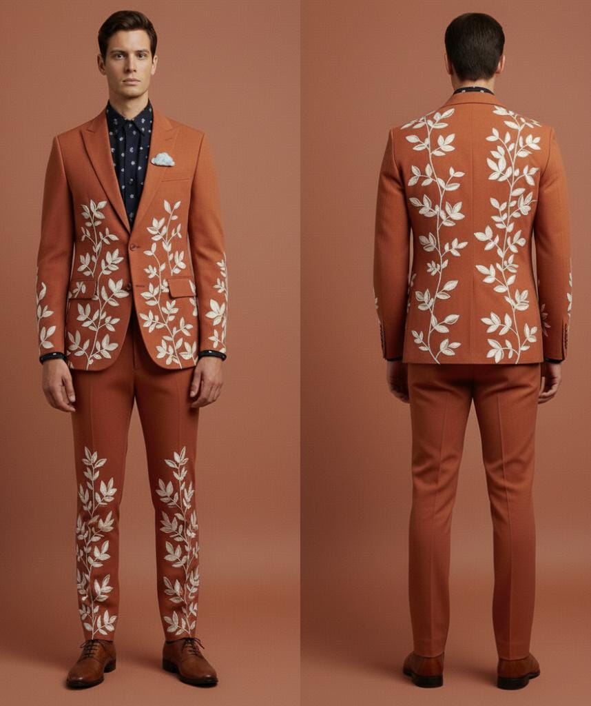 Men Black Embroidery Jacket (NS-60) Bespoke Point