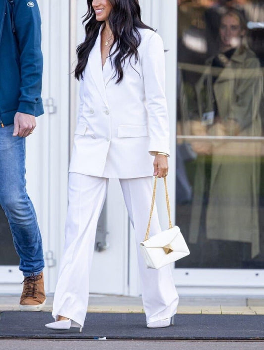 Women White 2pc Suit (WS-67) Bespoke Point