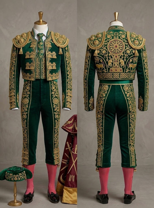 Men 2pc French Rococo Fashion 18th Century Suit Costume(HS) Bespoke Point