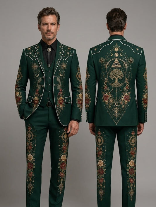 Men 2pc French Rococo Fashion 18th Century Suit Costume(HS) Bespoke Point