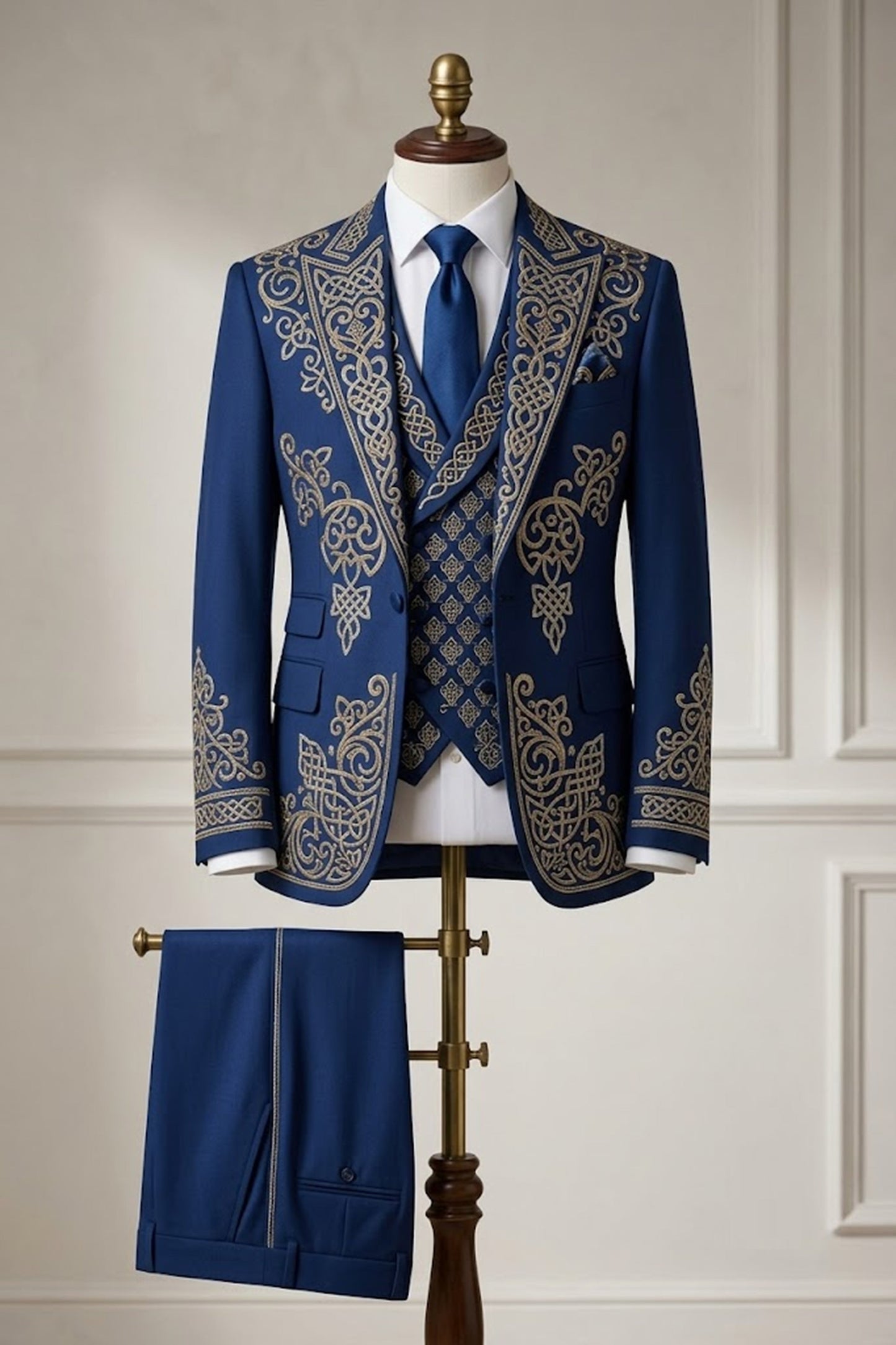 Men 2pc French Rococo Fashion 18th Century Suit Costume(HS) Bespoke Point