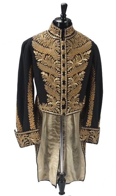 Men 3pc French Rococo Fashion 18th Century Suit Costume Hand Embroidery Free Lace Jabots & Cuff (HS-167) Bespoke Point