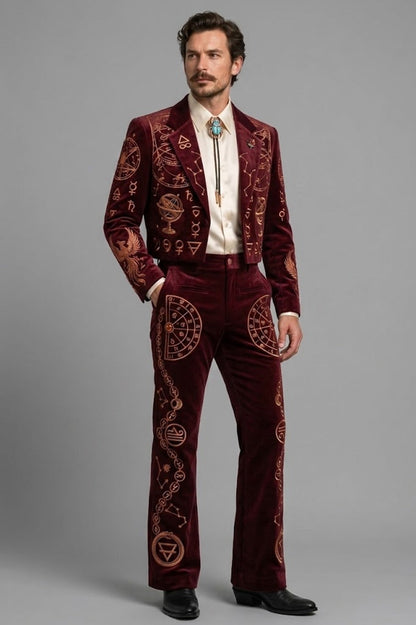 Men 2pc French Rococo Fashion 18th Century Suit Costume(HS) Bespoke Point