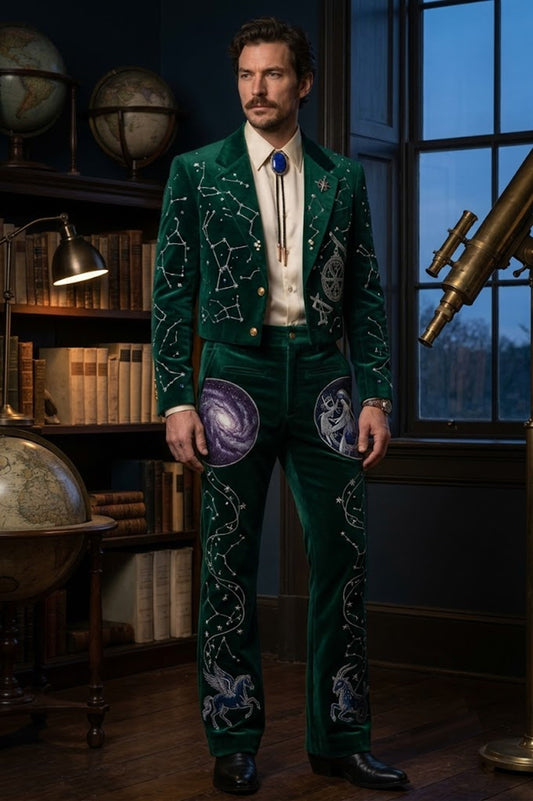 Men 2pc French Rococo Fashion 18th Century Suit Costume(HS) Bespoke Point