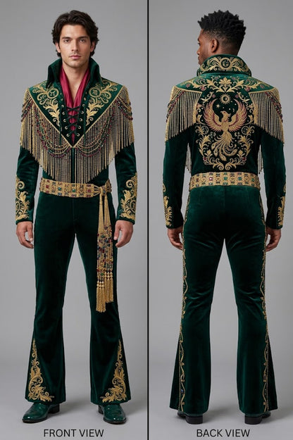 Men 2pc French Rococo Fashion 18th Century Suit Costume(HS) Bespoke Point