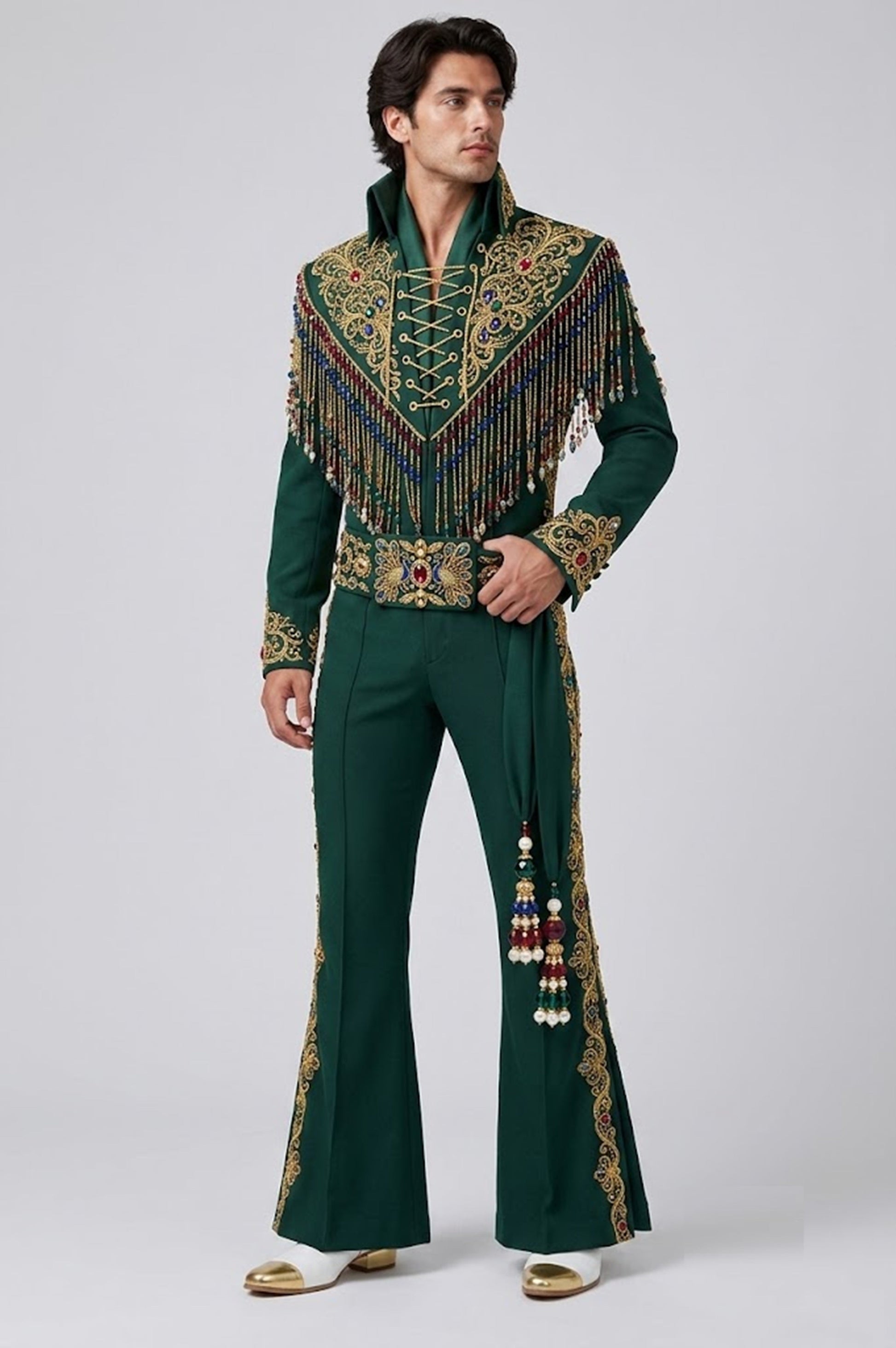 Men 2pc French Rococo Fashion 18th Century Suit Costume(HS) Bespoke Point