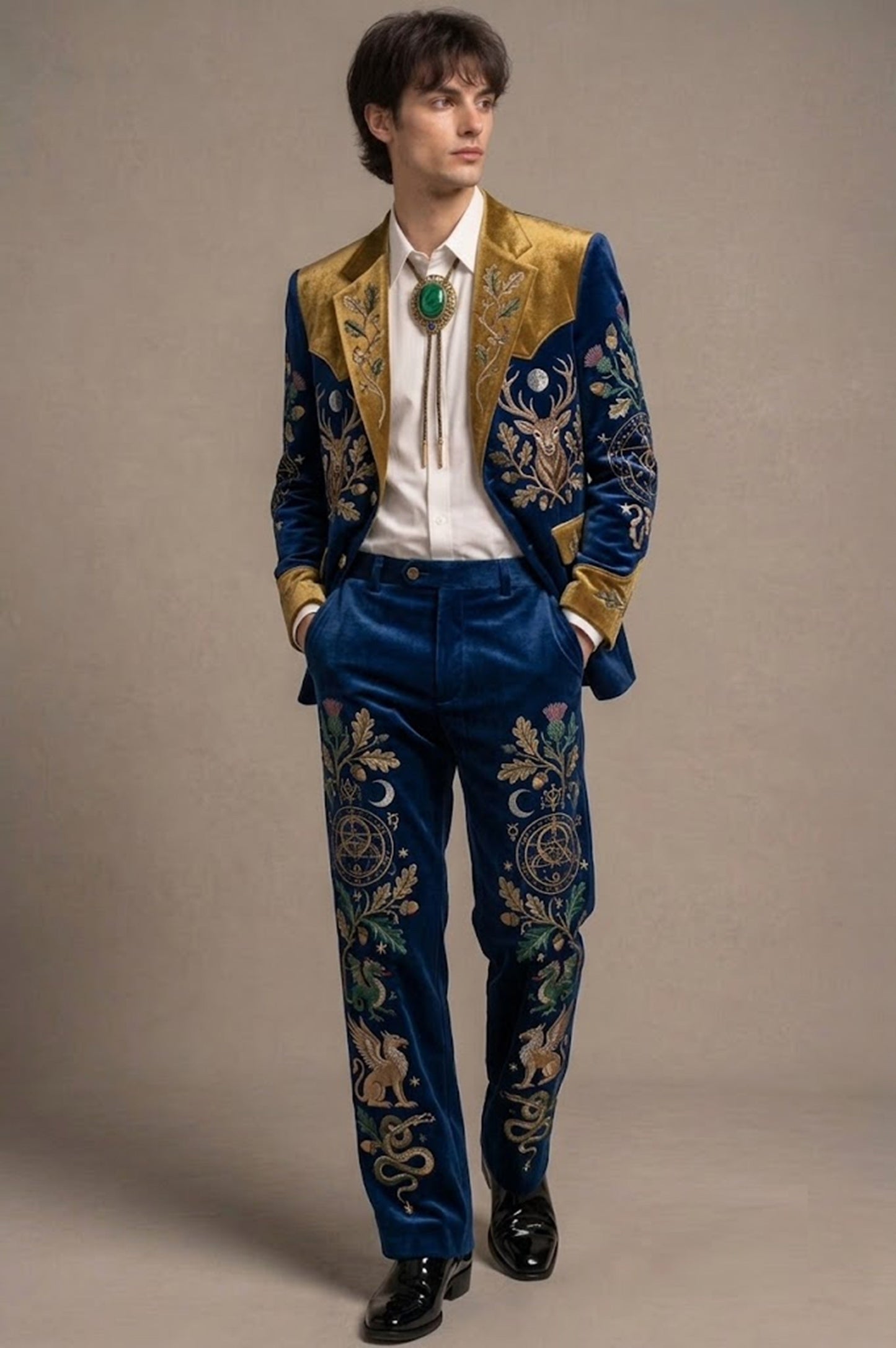 Men 2pc French Rococo Fashion 18th Century Suit Costume(HS) Bespoke Point