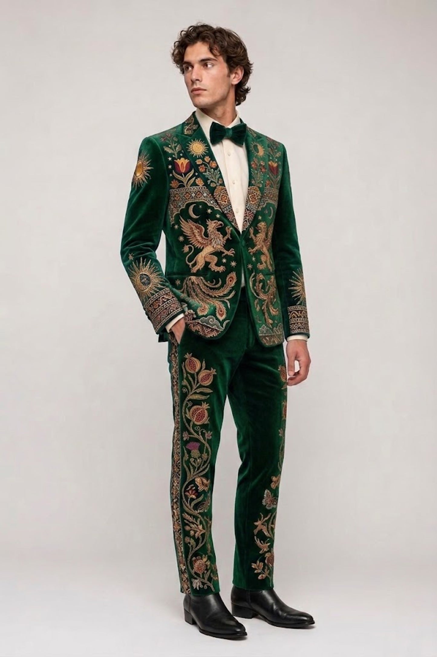 Men 2pc French Rococo Fashion 18th Century Suit Costume(HS) Bespoke Point
