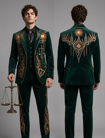 Men 2pc French Rococo Fashion 18th Century Suit Costume(HS) Bespoke Point