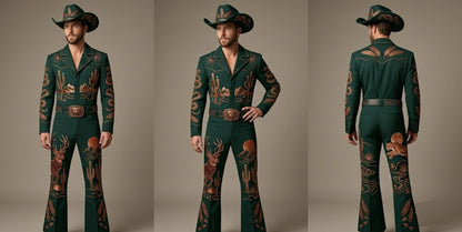 Men 2pc French Rococo Fashion 18th Century Suit Costume(HS) Bespoke Point