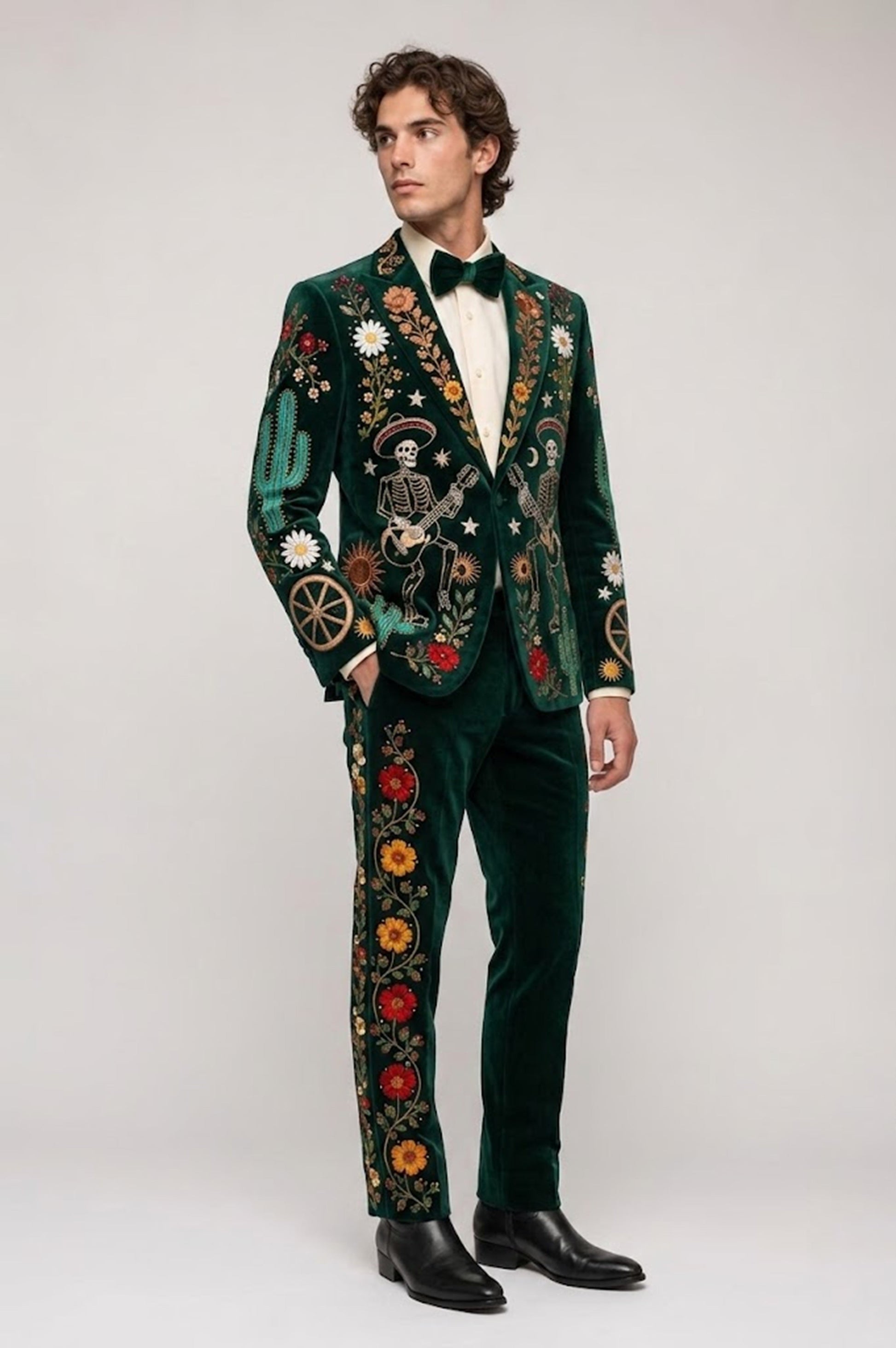 Men 2pc French Rococo Fashion 18th Century Suit Costume(HS) Bespoke Point