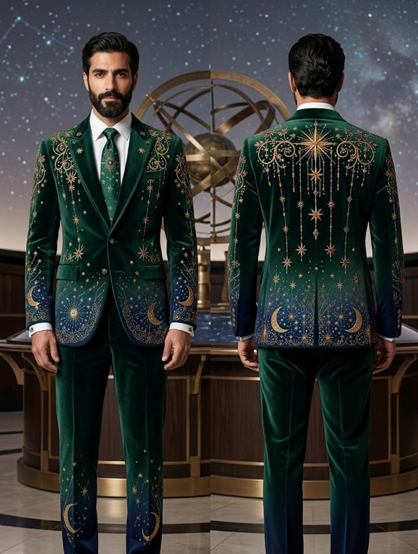 Men 2pc French Rococo Fashion 18th Century Suit Costume(HS) Bespoke Point