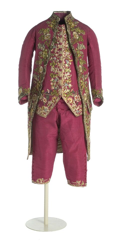 Men 3pc French Rococo Fashion 18th Century Suit Costume Hand Embroidery Free Lace Jabots & Cuff (HS-98) Bespoke Point