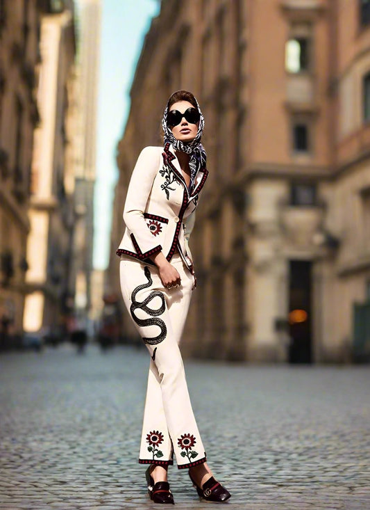 Women Brown 2pc Suit (WS-36) Bespoke Point