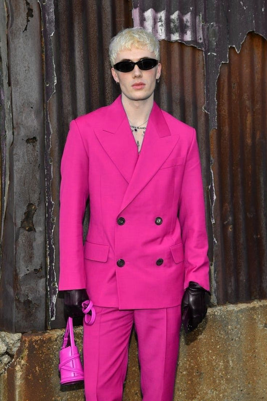 Men 2pc Pink Cotton Suit (MS-37) Bespoke Point