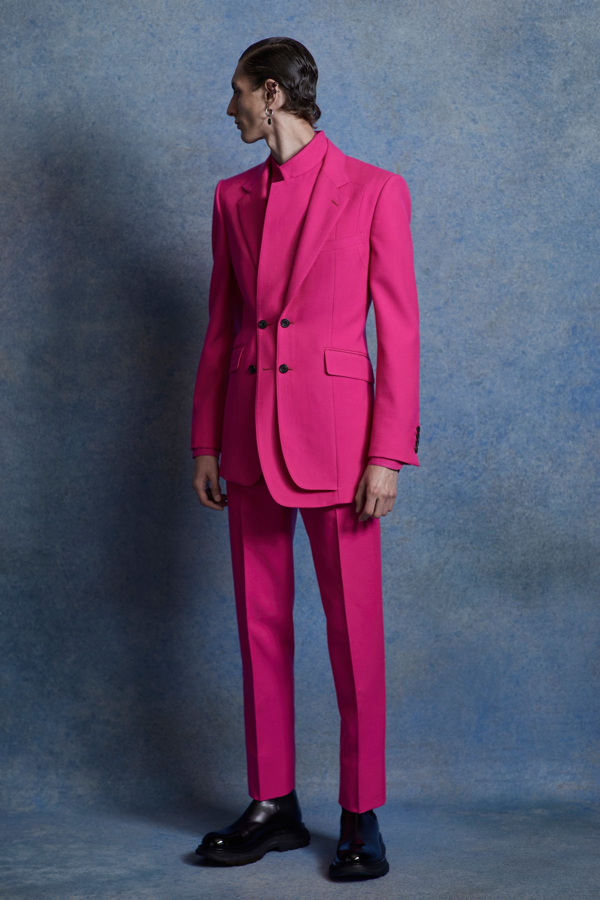 Men 2pc Pink Cotton Suit (MS-80) Bespoke Point