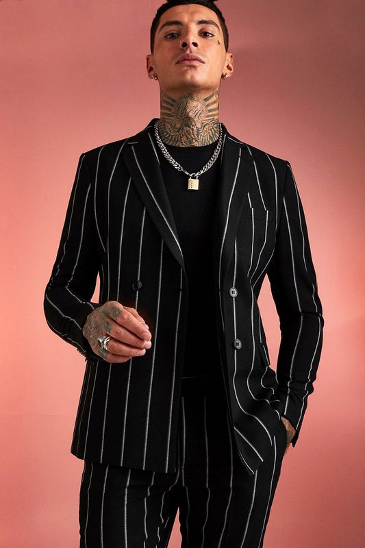 Men 2pc Black Cotton Suit (MS-51) (Copy) Bespoke Point