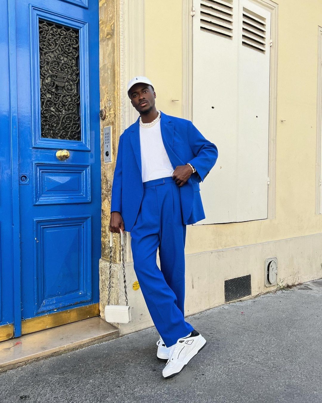 Men 2pc Blue Cotton Suit (MS-96) Bespoke Point