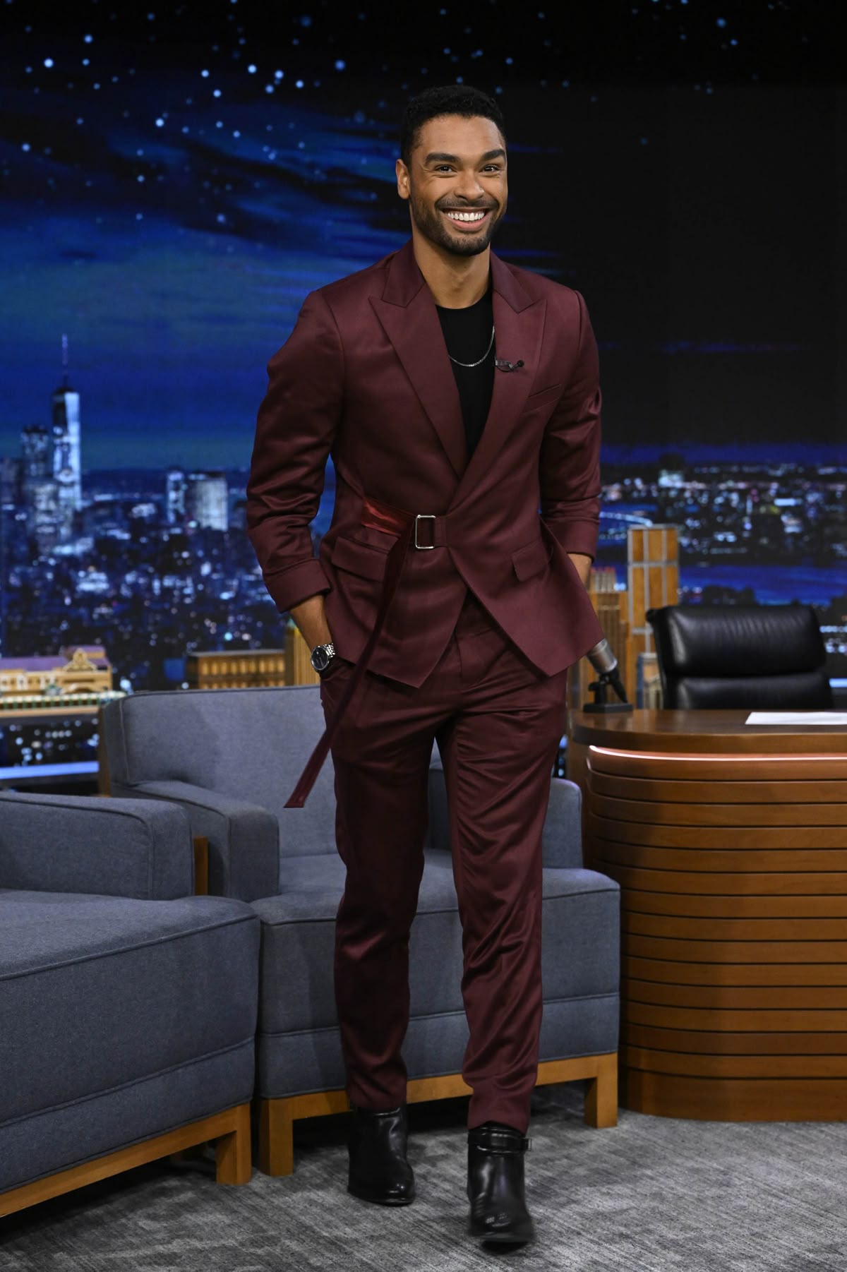 Men 2pc Deep Red Cotton Suit (MS-45) (Copy) Bespoke Point