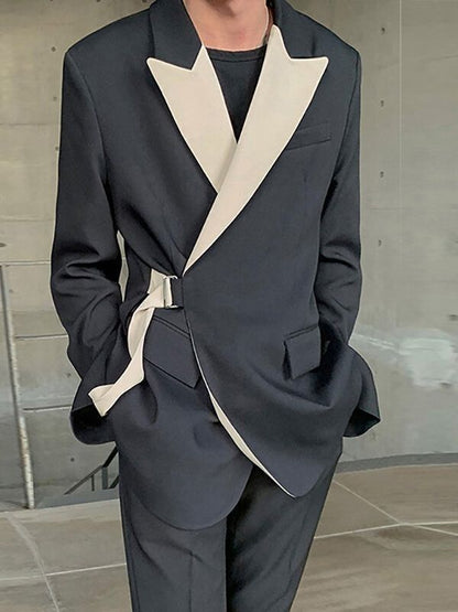 Men 2pc Black Cotton Suit (MS-43) Bespoke Point