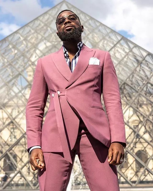 Men 2pc Pink Cotton Suit (MS-40) (Copy) Bespoke Point