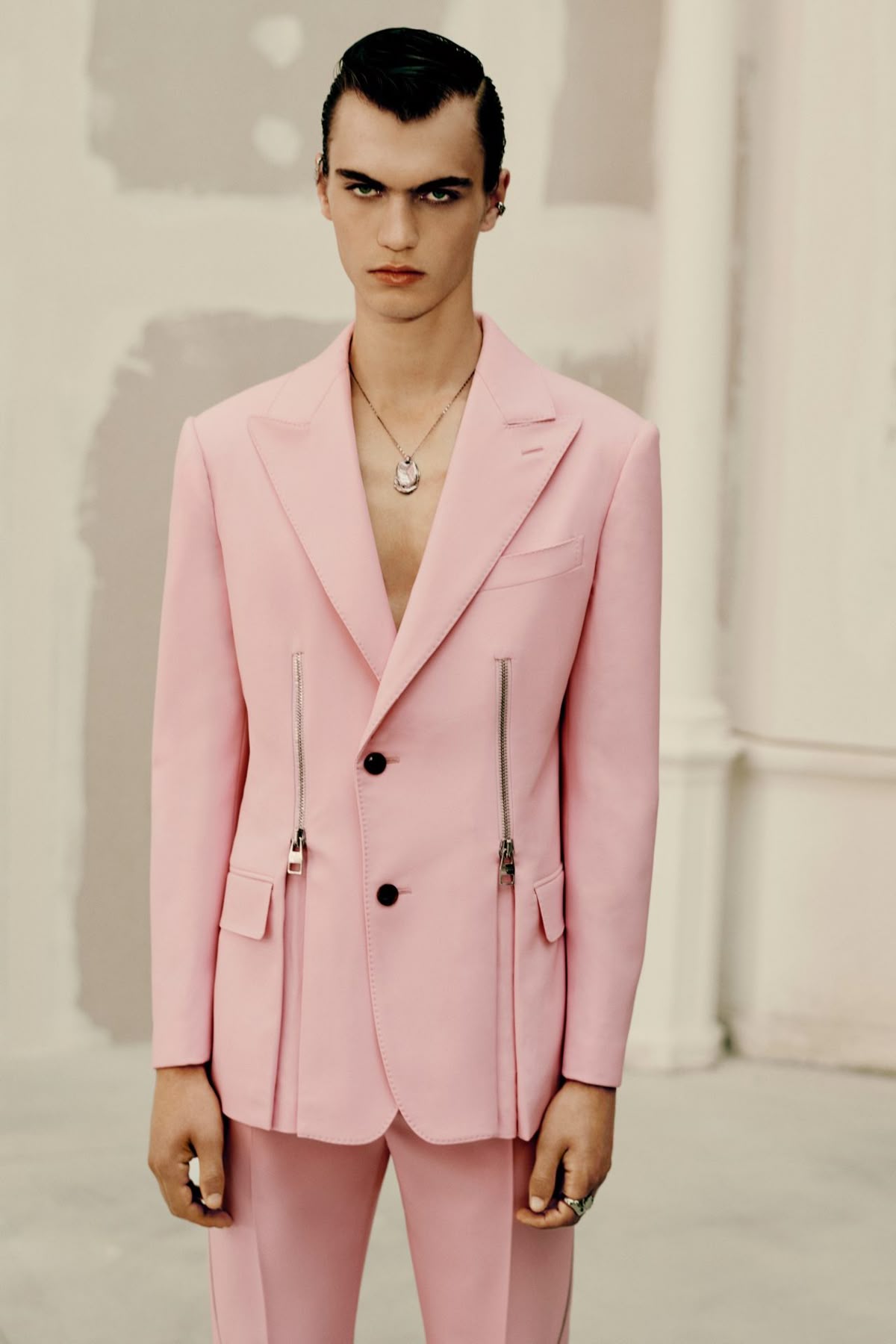 Men 2pc Pink Cotton Suit (MS-79) (Copy) Bespoke Point