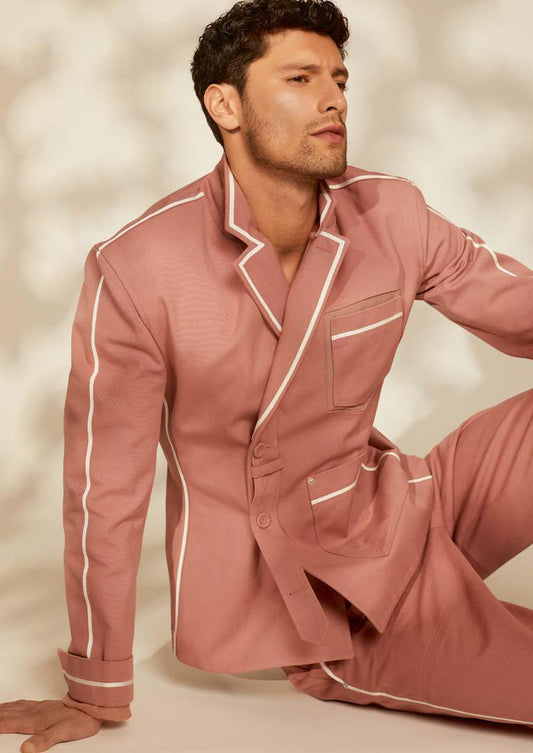 Men 2pc Blue Cotton Suit (MS-29) (Copy) Bespoke Point